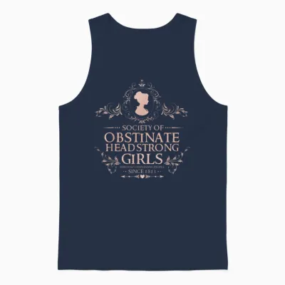 Jane Austen - Society of Obstinate Headstrong Girls Unisex Tank Top - Navy