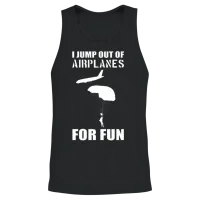 Funny Skydiving Skydiver Unisex Tank Top - Black – 2