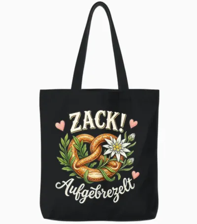 Ersatz Dirndl Shirt Lustig Trachtenshirt Damen Trachten Tote Bags - Black