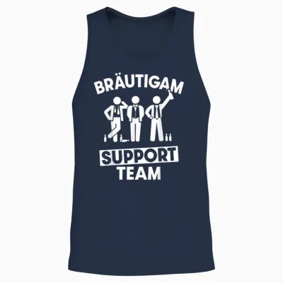 Team Groom Support Team Jga Stag Night T-Shirt, Black, S Unisex Tank Top - Navy