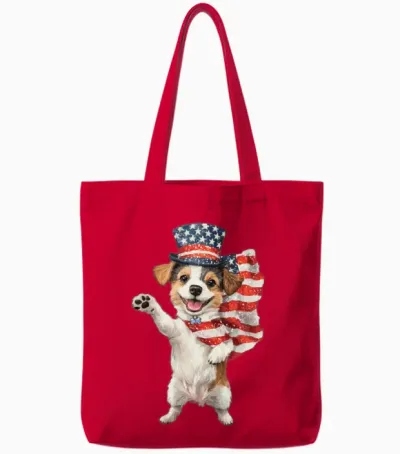 Dog Tote Bags - Red