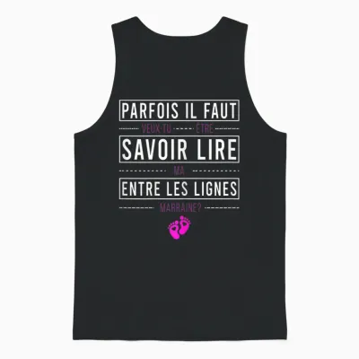 Request Godmother Announcement Godmother Veux-Tu être Ma Marraine Unisex Tank Top - Black