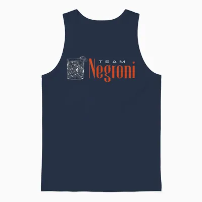 Team Negroni | Classic Gin Vermouth Cocktail Drink & Club Unisex Tank Top - Navy