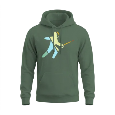 Fencing Retro Unisex Hoodie - Military Green