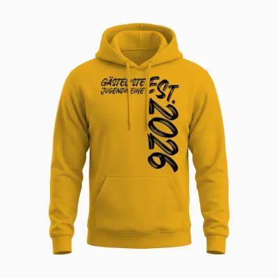 Gästeliste Jugendweihe Est. 2026 Feier Gäste Unterschriften Unisex Hoodie - Gold