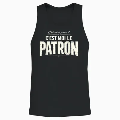 C'est Moi Le Patron Humour Travail Bureau Cadeau Homme Femme Unisex Tank Top - Black