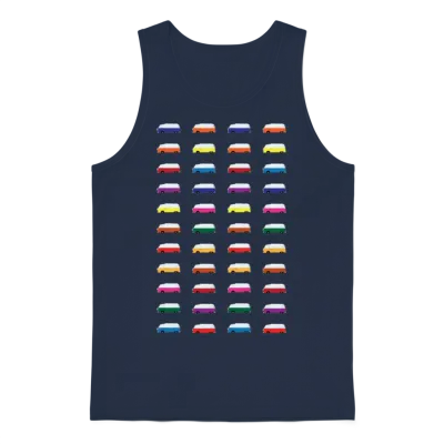 Pop Art Retro Unisex Tank Top - Navy