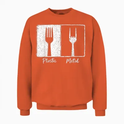Plastique Métal Rock N Roll Funny Rock Music Guitare Punk Music Unisex Sweatshirt - Orange
