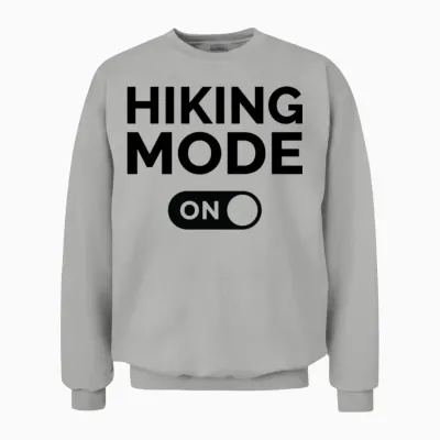Hiking Mode On Unisex Sweatshirt - Ash