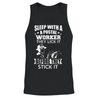 Postal Worker - They Lick It Before They Stick It Unisex Tank Top - Black – 2