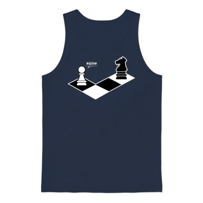 Funny Chess Shirt Chess Player Gift Unisex Tank Top - Navy