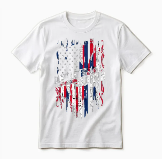 Don't Let the Old Man in - Vintage American Unisex T-Shirt in White