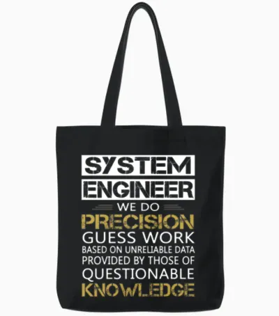 System Engineer Tote Bags - Black