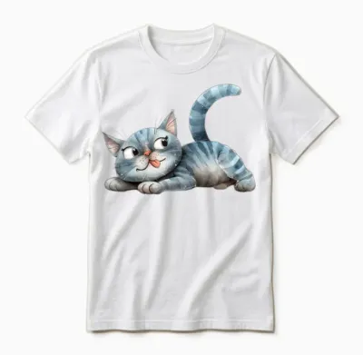 Funny Cat Unisex T-Shirt - White