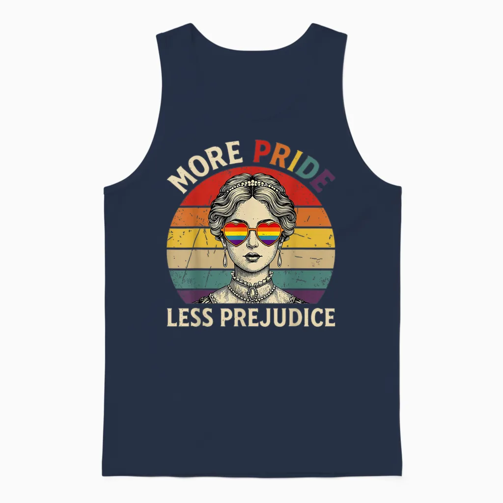 Mehr Stolz Weniger Vorurteil Stolz Monat Lgbtq Schwul Lesben Unisex Tank Top in Navy