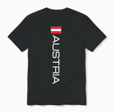 österreichische Flagge österreichischer Sport-Trikot Unisex T-Shirt - Black