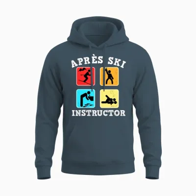Apres-Ski Instructor for Crazy Skier Unisex Hoodie - Dark Heather
