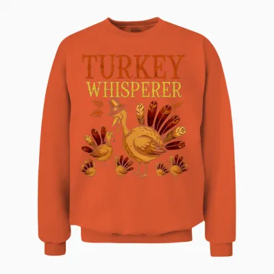 Thanksgiving Funny Thanksgiving Turkey Whisperer Unisex Sweatshirt - Orange
