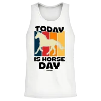 Today Is Horse Day — Lovers Gift Unisex Tank Top - White – 2