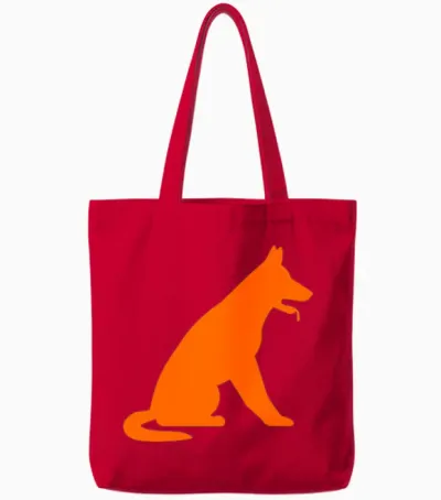 Dog 01 Tote Bags - Red