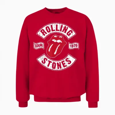 Official the Rolling Stones Us 78 Tour Black for Fans Unisex Sweatshirt - Red