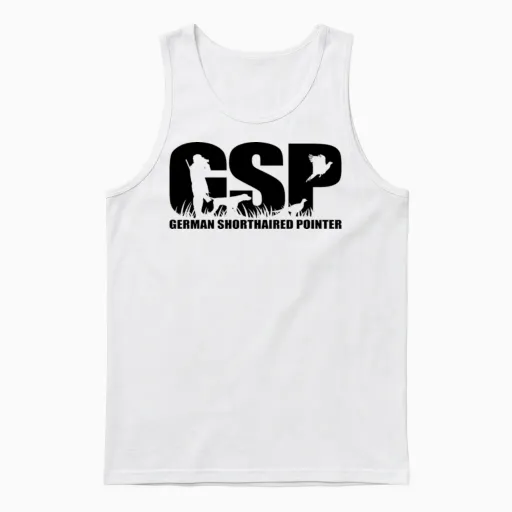 German Shorthaired Pointer Hound Hunter Wilsigns Unisex Tank Top in White