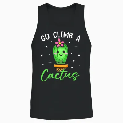 Funny Succulent Unisex Tank Top - Black
