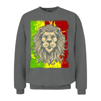 Reggae Jamaican Lion Rasta African Unisex Sweatshirt - Graphite Heather
