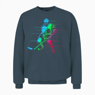 Love Ice Hockey Designs Hobby - Eishockeyspieler, Buntes Design, Hobby-Eishalle T-Shirt, Unisex, S, Kurzarm, Colorful, Klein, Eu 15, 1 Count, Erwachsene, Herren, Damen, Unisex Kinder, Sports/t-Shirts Unisex Sweatshirt - Dark Heather
