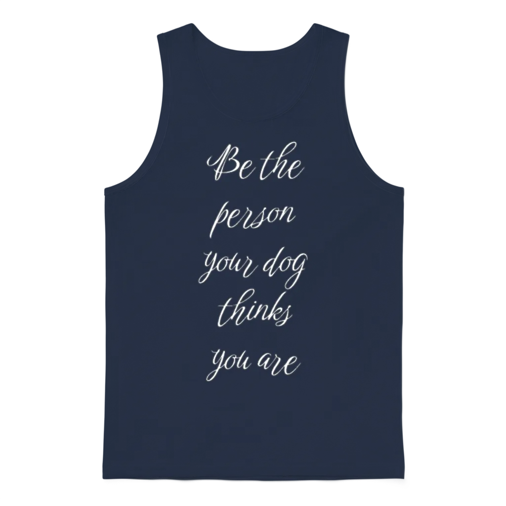 Dog Sayings, Dog Short Quote, Dog Phrases Unisex Tank Top - Navy