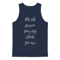 Dog Sayings, Dog Short Quote, Dog Phrases Unisex Tank Top - Navy – 1