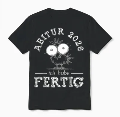 Abitur 2026 | Abi 26 | Schulabschluss Abiturienten Jungen Unisex T-Shirt - Black