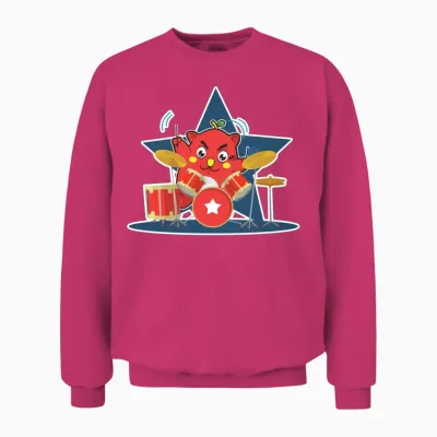 Nyango Star Japanese Chibi Mascot Unisex Sweatshirt - Heliconia