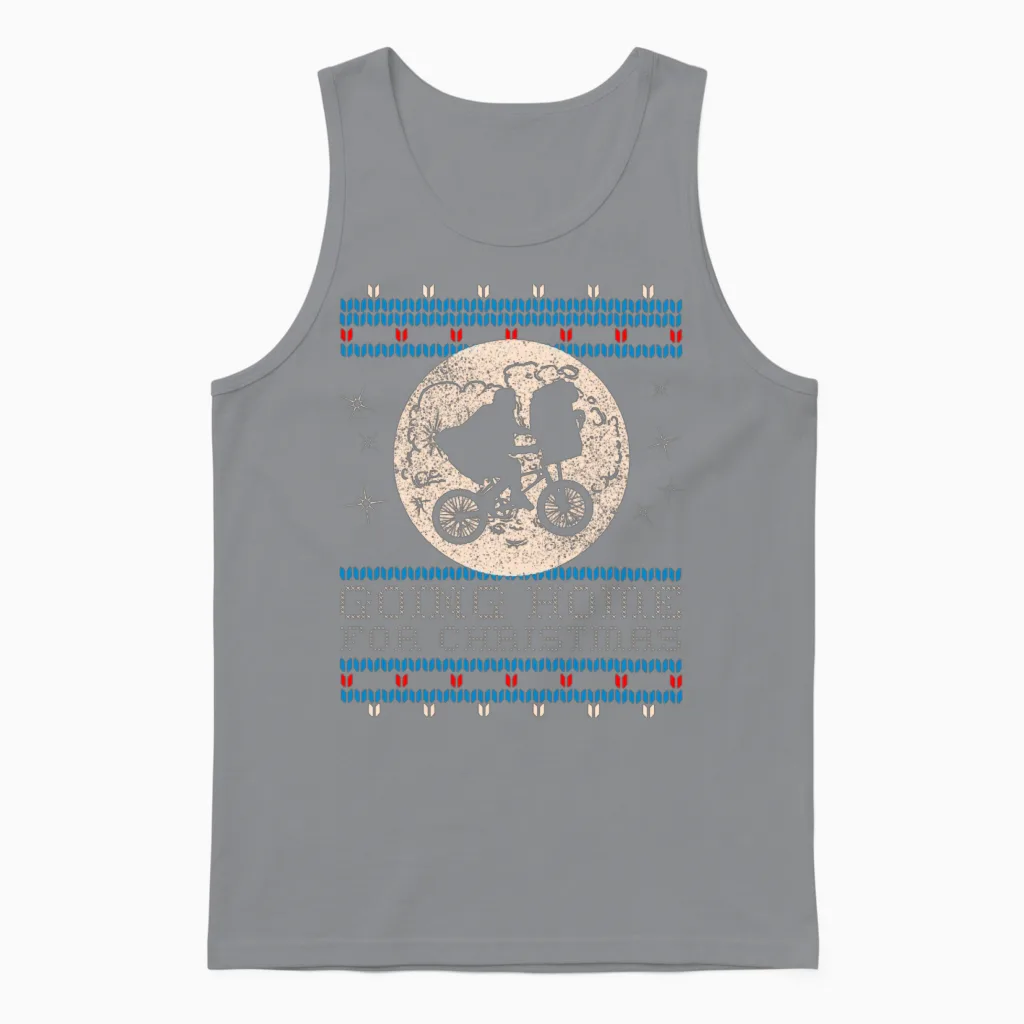 E.t. the Extra-Terrestrial Home for Christmas Unisex Tank Top in Sport Grey