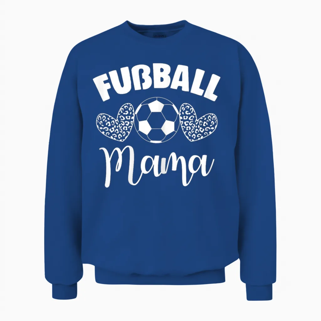Football Mama T-Shirt, Black Unisex Sweatshirt in Royal