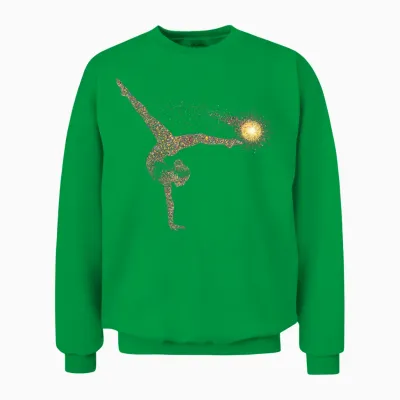 Gymnastics Gift Women Girls Kids Gymnastics T-Shirt, Black, S Unisex Sweatshirt - Irish Green