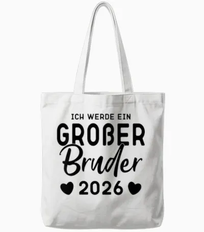Kinder Ich Werde Ein Großer Bruder 2026, Großer Bruder 2026 T-Shirt, White Tote Bags - White