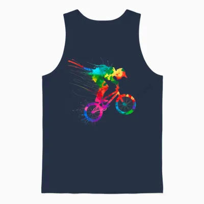 Bmx Bike Stunt Rider Boys Children Cool Bmx Stunt Unisex Tank Top - Navy