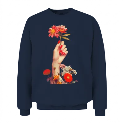 Retro Flowers Unisex Sweatshirt - Navy