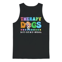 Therapy Dog Pet Service Dog — Lovers Unisex Tank Top - Black – 1