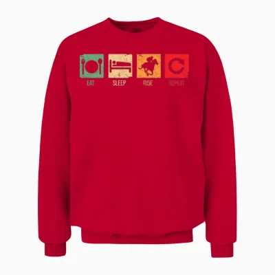 Horse Racing Unisex Sweatshirt - Red