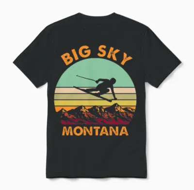 Big Sky Montana Unisex T-Shirt - Black