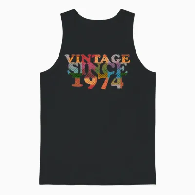 1974 Vintage Unisex Tank Top - Black