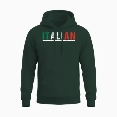 Italian Flag Colors Gift Idea for Italians Unisex Hoodie - Forest