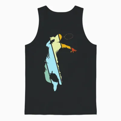 Badminton Retro Unisex Tank Top - Black
