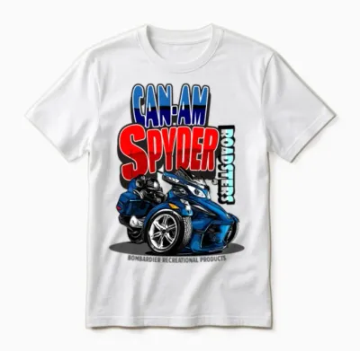 Can Am Spyder Roadsters Retro Logo Unisex T-Shirt - White