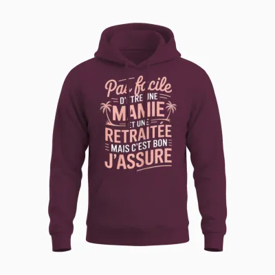 Granny Retired Woman Funny Funny Retirement Gift Unisex Hoodie - Maroon