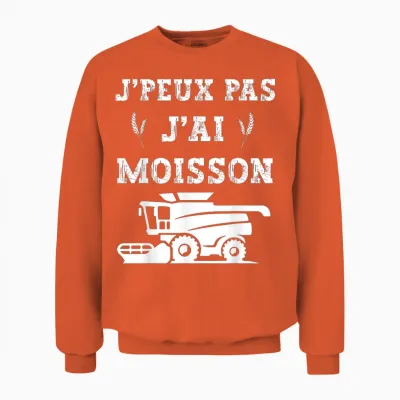 Je Peux Pas J'ai Moisson Cadeau Agriculteur Homme Papa Drôle Unisex Sweatshirt - Orange