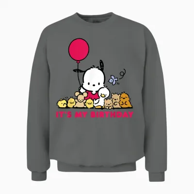 Pochacco It's My Birthday Unisex Sweatshirt - Graphite Heather