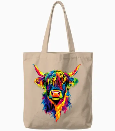 Cow Highland Cow Highland Cow Farmer Beef Farm Cute Cows Tote Bags - Natural